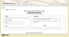 Desktop Screenshot of myclasses.liveonlinemath.com