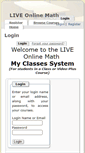 Mobile Screenshot of myclasses.liveonlinemath.com